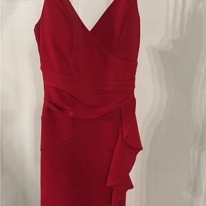 Emerald Sundae Elegant Red Sleeveless Dress